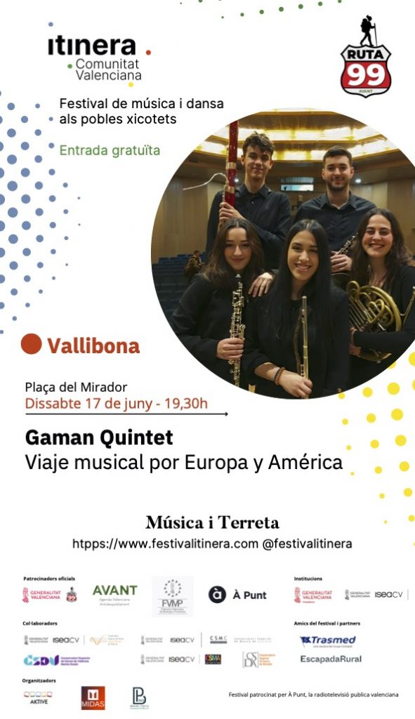 FESTIVAL ITINERA: TRIO STREET SAX I GAMAN QUINTET